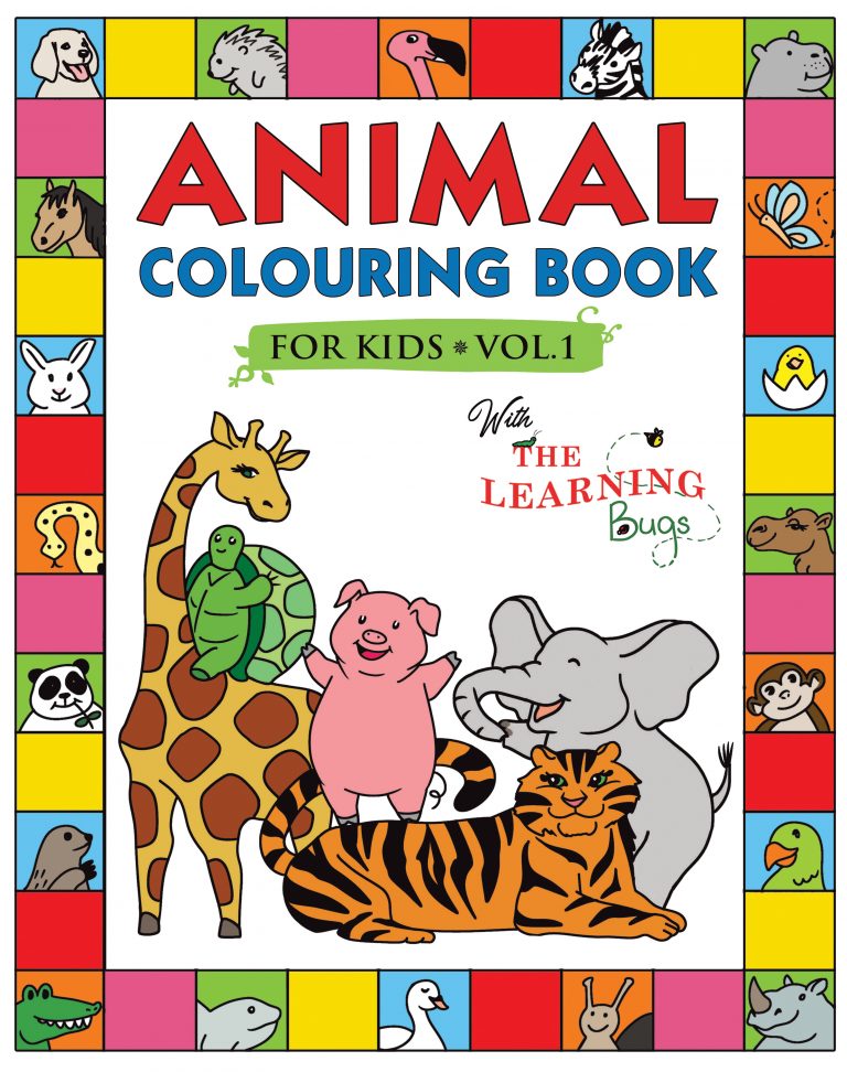 Animal Colouring Book for Kids with The Learning Bugs Vol.1